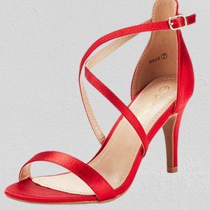 Red Sandals Fashions Stellitos for Women
